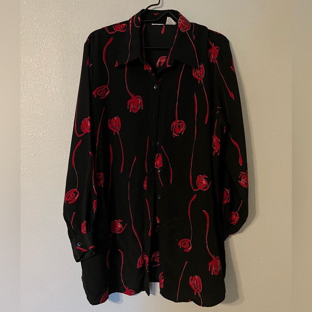 Long Blouse/ Mini Dress, bubble sleeves